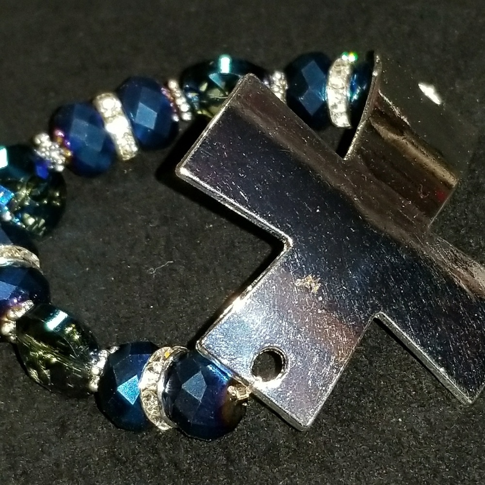 Silver Cross Bracelet